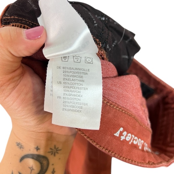 Articles of Society Rust Orange Raw Hem Skinny Jeans Women’s Size 24 - Picture 7 of 11